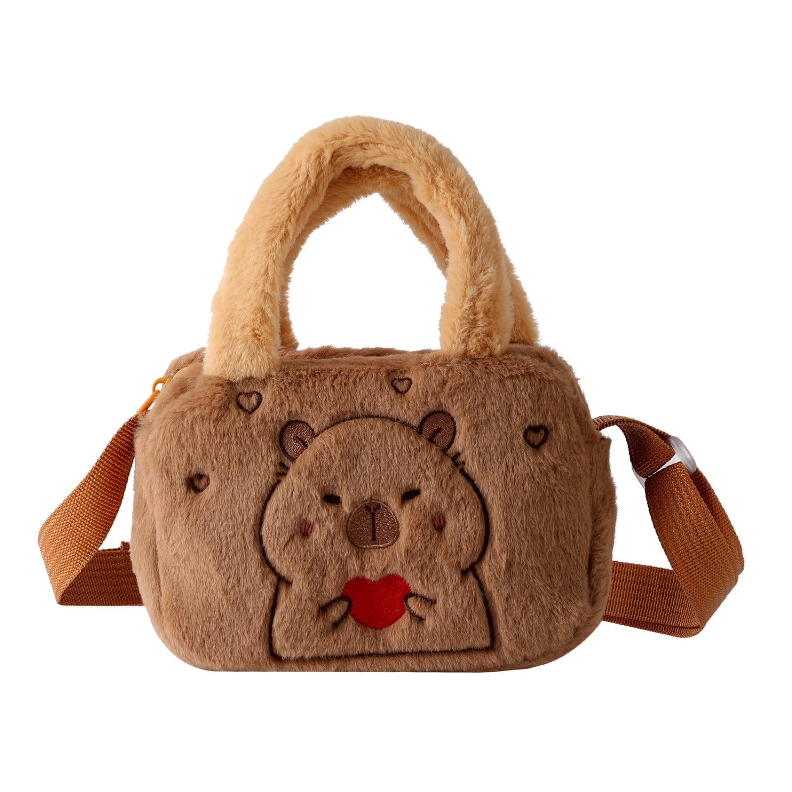 Capybara Plush Crossbody Bag For Women - Cute Animal Messenger Handbag, 20x15 Cm, Funny Gift For Girls