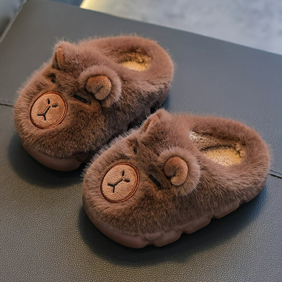 Capybara Plush Cartoon Slippers Soft Lightweight Indoor House Shoes with Cute Animal Design Warm Winter Slippers
