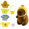 thumbnail image 1 of Capybara Plush with Clothes & Bag - DIY Dress Up Your Capybara Stuffed Animal, Soft Capybara Stuffed Doll Pillow, Unique Birthday Gift for Friend & Family(10.3In) - C, 1 of 2