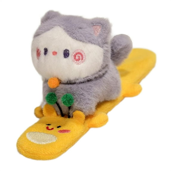 Capybara Plush Doll Animal Slap Snap Wrap Wristband Bracelet Dog Cat Plush Hand Ring Wristband Kids Toys Creative Funny Gift