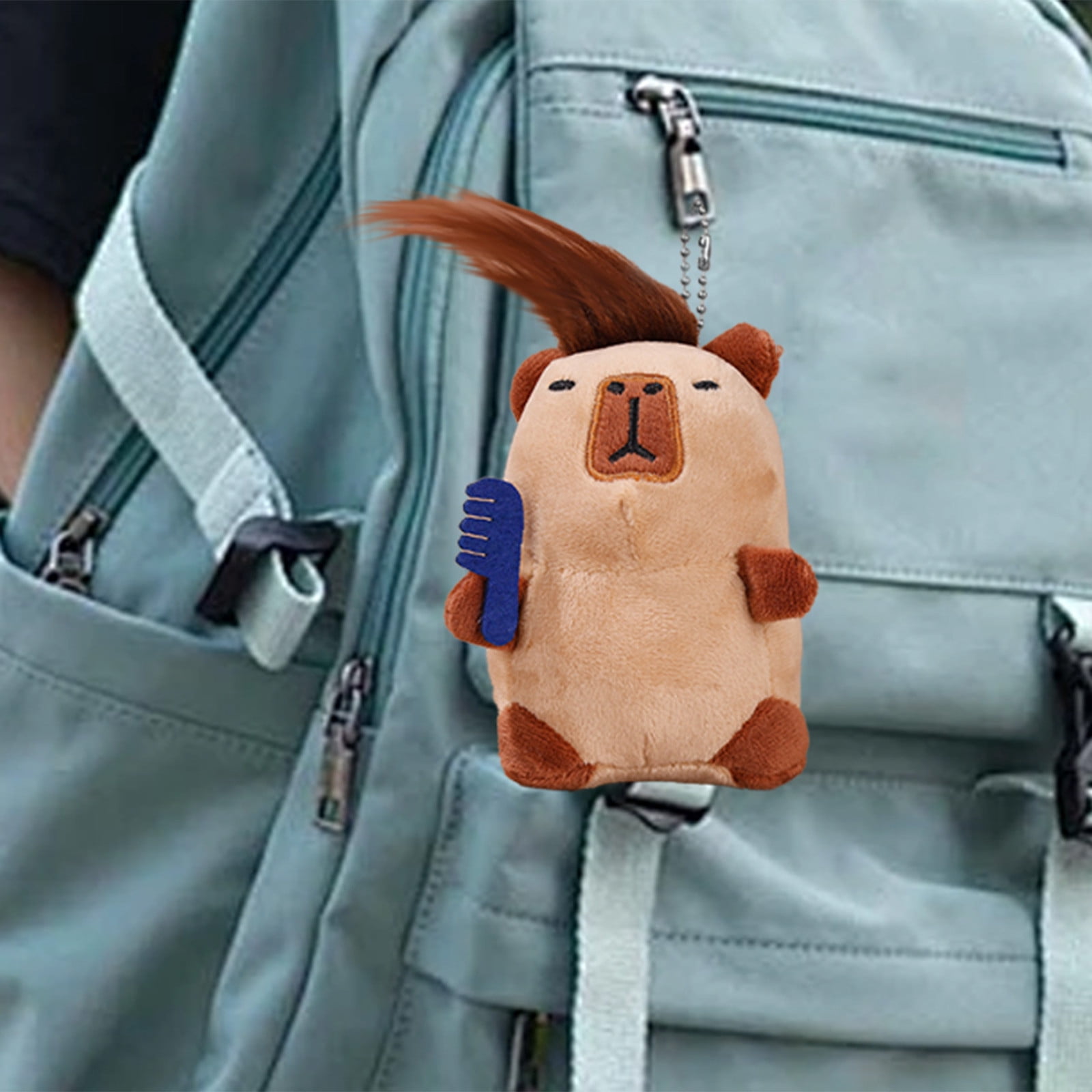 4-Pack Capybara Plush Keychains - Mini Stuffed Animals With Music, Cute Party Favors & Gifts For Kids