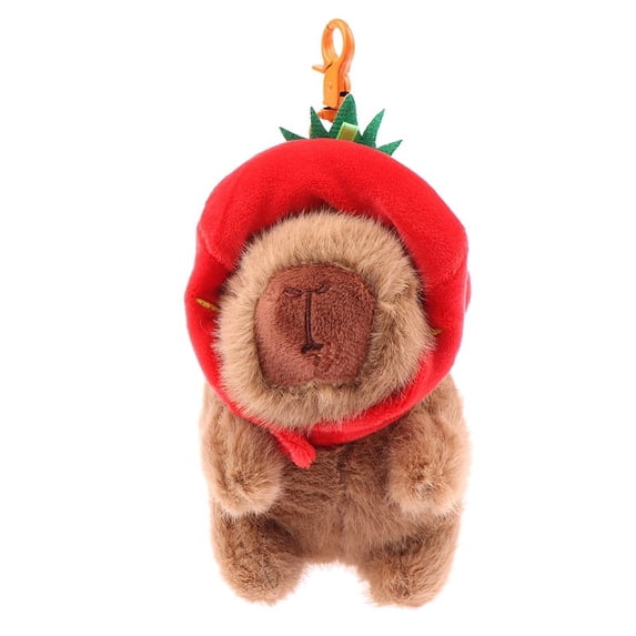 Capybara Plush Keychain Cute Bag Pendant Creative Fluffty Animals Keyring Kawaii Stuffed Doll Keychains Birthday Gift