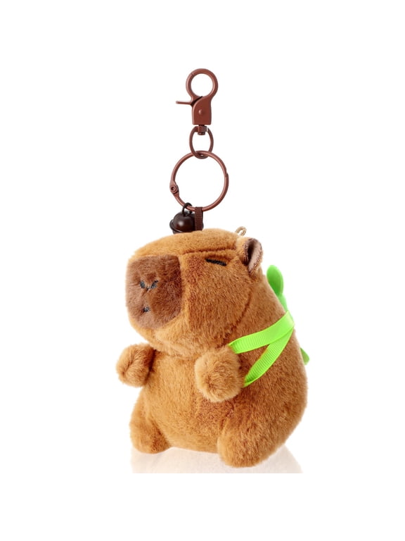 Capybara Plush Keychain Cute Capybara Stuffed Animals Toy Pendant for Bag, Backpack, Key, Gifts Exchange Birthday Party, by Bonlting (1Pack)