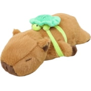 Capybara Plush Pillow with Removable Turtle Backpack, Soft Stuffed Animal Pillow for Kids Adults, Cute Capybara Plush Toy for Home Decor, Birthday Gift for Capybara Lovers, 10 Inch