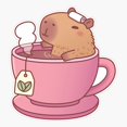 thumbnail image 1 of Capybara Relaxing In Tea Cup Sticker, 1 of 4