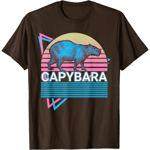 Capybara Retro Gift Friendly Animal Unisex T-Shirt for Men Women Kids Toddler