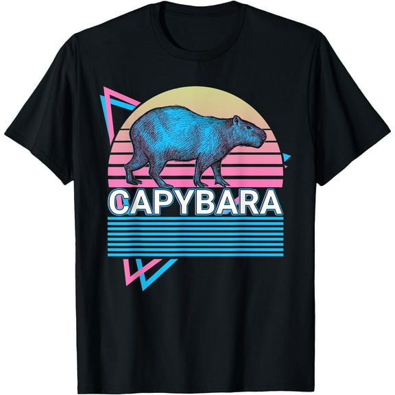 Capybara Retro Gift Friendly Animal Unisex T-Shirt for Men Women Kids Toddler