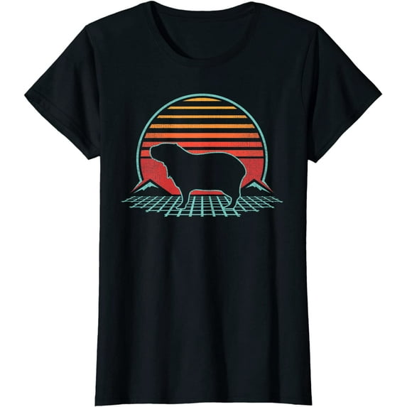 Capybara Retro Vintage 80s Style Animal Lover Gift T-Shirt