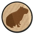 thumbnail image 1 of Capybara Rodent Silhouette Applique Multi-Color Embroidered Iron-On Patch - 2.0 Inch Mini, 1 of 5