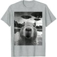 thumbnail image 1 of Capybara Selfie with UFOs Weird Unisex T-Shirt for Men Women Kids Toddler, 1 of 5