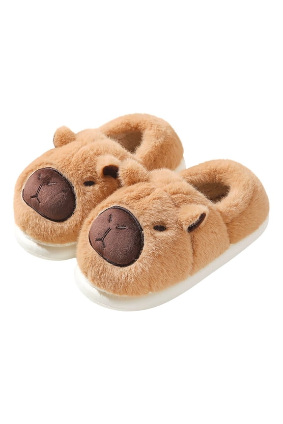 Capybara Slippers, Cute Stuffed Capybara Slippers