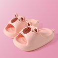 thumbnail image 1 of Capybara Slippers for Kids Animal Slide Sandals (Pink 10-10.5 Years), 1 of 5