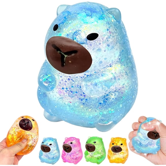 Capybara Squishy Glitter, Sparkly Capybara Squishy for Adults
