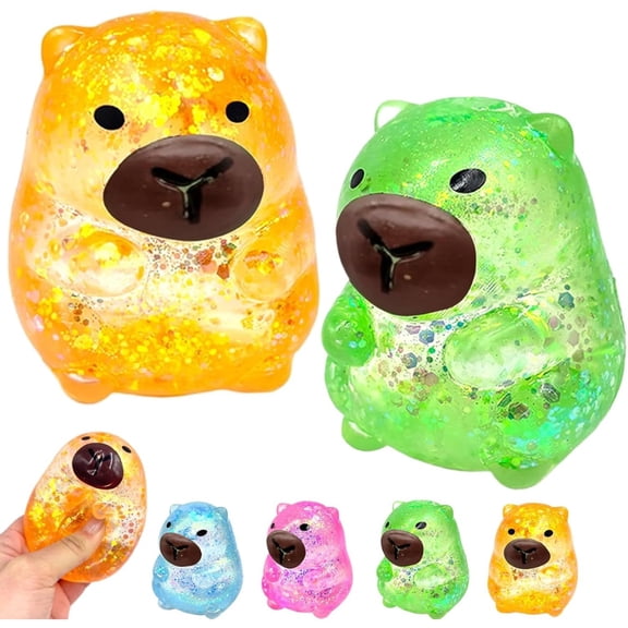 Capybara Squishy Glitter, Sparkly Capybara Squishy for Adults