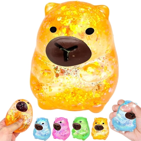 Capybara Squishy Glitter, Sparkly Capybara Squishy for Adults