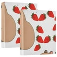 thumbnail image 1 of Capybara Strawberry File Folder 3 Ring Binders 1.5 inch Hardcover File Folders with Interior Pockets A4 Size Organizer for School Office Hospital, 1 of 8