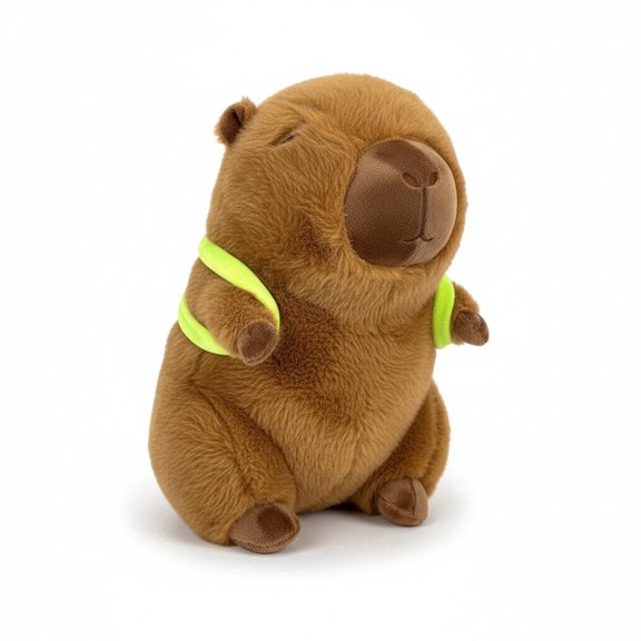 Dashing Nova Capybara Stuffed Animal Kawaii Plush Toy with Turtle Backpack, 9 inch