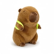 Dashing Nova Capybara Stuffed Animal Kawaii Plush Toy with Turtle Backpack, 9 inch