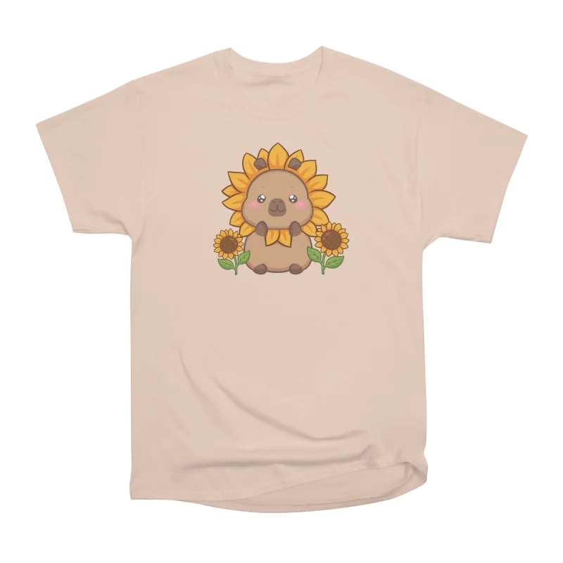 Capybara Sunflower T-Shirt Tee Gift For Him Merch For Her Apparel For ...