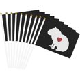 Capybara Symbol Flag Small Mini Hand Held Flags 5.5x8.2 Inch