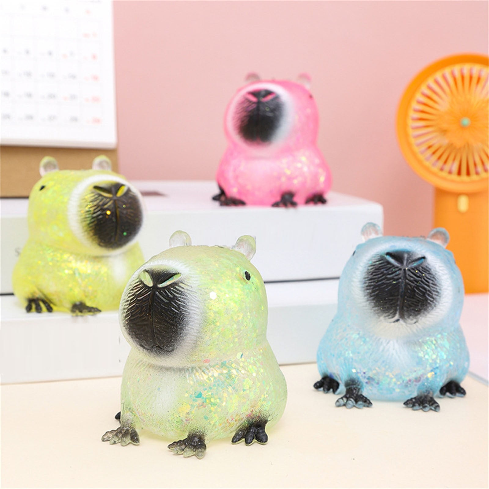 Set De 4 Juguetes Anti-estrés Capybara – Pelota Sensorial De TPR Para Niños Y Adultos, Apretar Y Estirar, Regalo Original