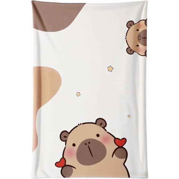 Capybara Throw Blanket, Cozy Decorative Blanket, Cute Animal Lover Gift, Aesthetic Room Accent