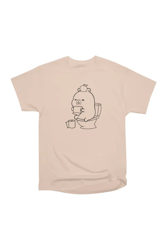 Capybara Toilet BW T-Shirt Tee Gift For Him Merch For Her Apparel For Friend