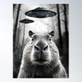 thumbnail image 1 of Capybara Ufo Poster Wall Art, Modern Wall Decor For Living Room Bedroom, 8x12 UNFRAMED, 1 of 3