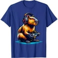 thumbnail image 1 of Capybara & Video Games Funny Rodent Animal Softstyle Unisex T-Shirt,Royal Blue Color,Size 4T, 1 of 5