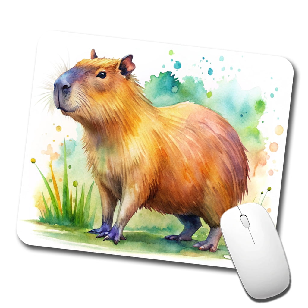 Capybara Watercolor Mouse Pad Low Profile Gaming Mat - Walmart.com