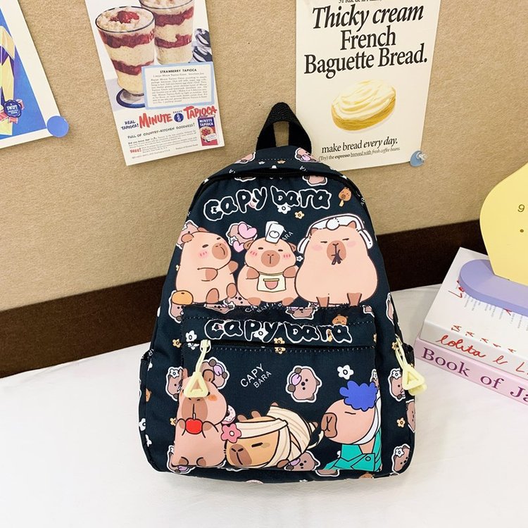 Capybara cartoon backpack men and women backpack - Walmart.com