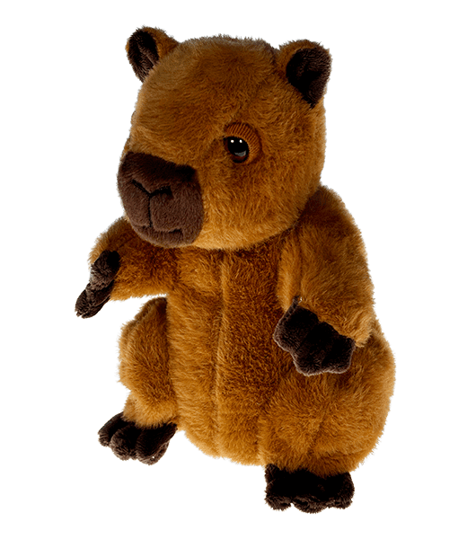Capybara hand stuffed plush animal 8inch