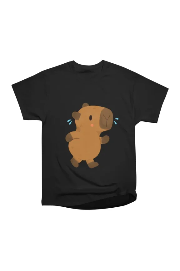 Capybara running T-Shirt Tee Gift For Him Merch For Her Apparel For Friend