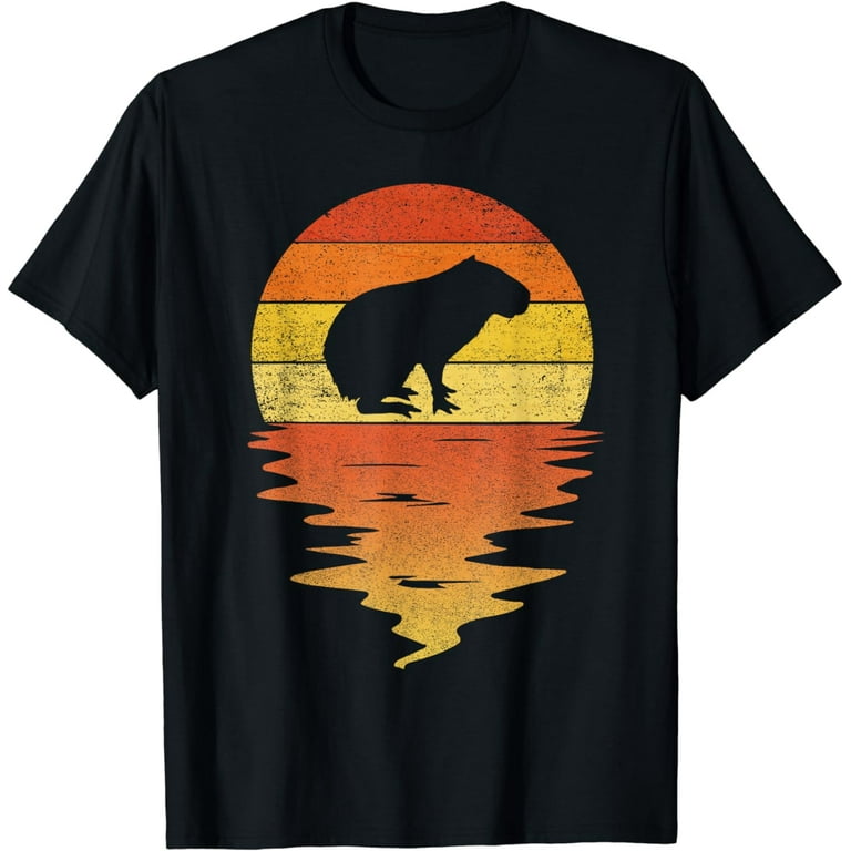Vintage Capybara Shirt Sunset Vintage Capybara Shirt Sunset
