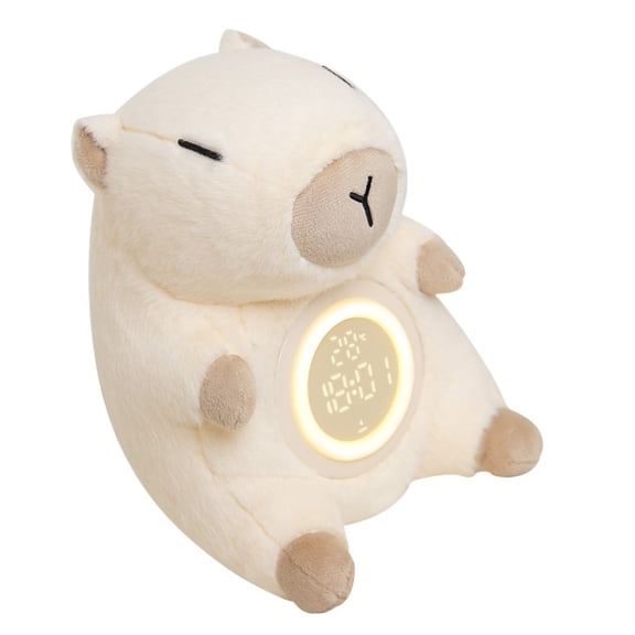 Capybaras Alarm Clock Lamp for Boys and Girls, Rechargeable Polyester Touch Light, Brightness, Timers
