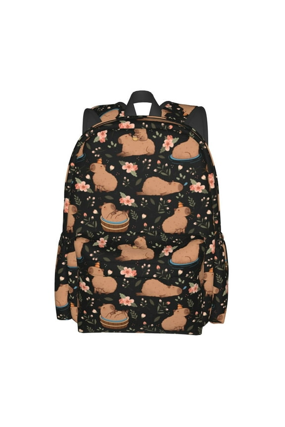 Capybaras Backpack for Women 16.9 inch Travel Casual Laptop Backpack Lightweight Waterproof Hiking Daypack