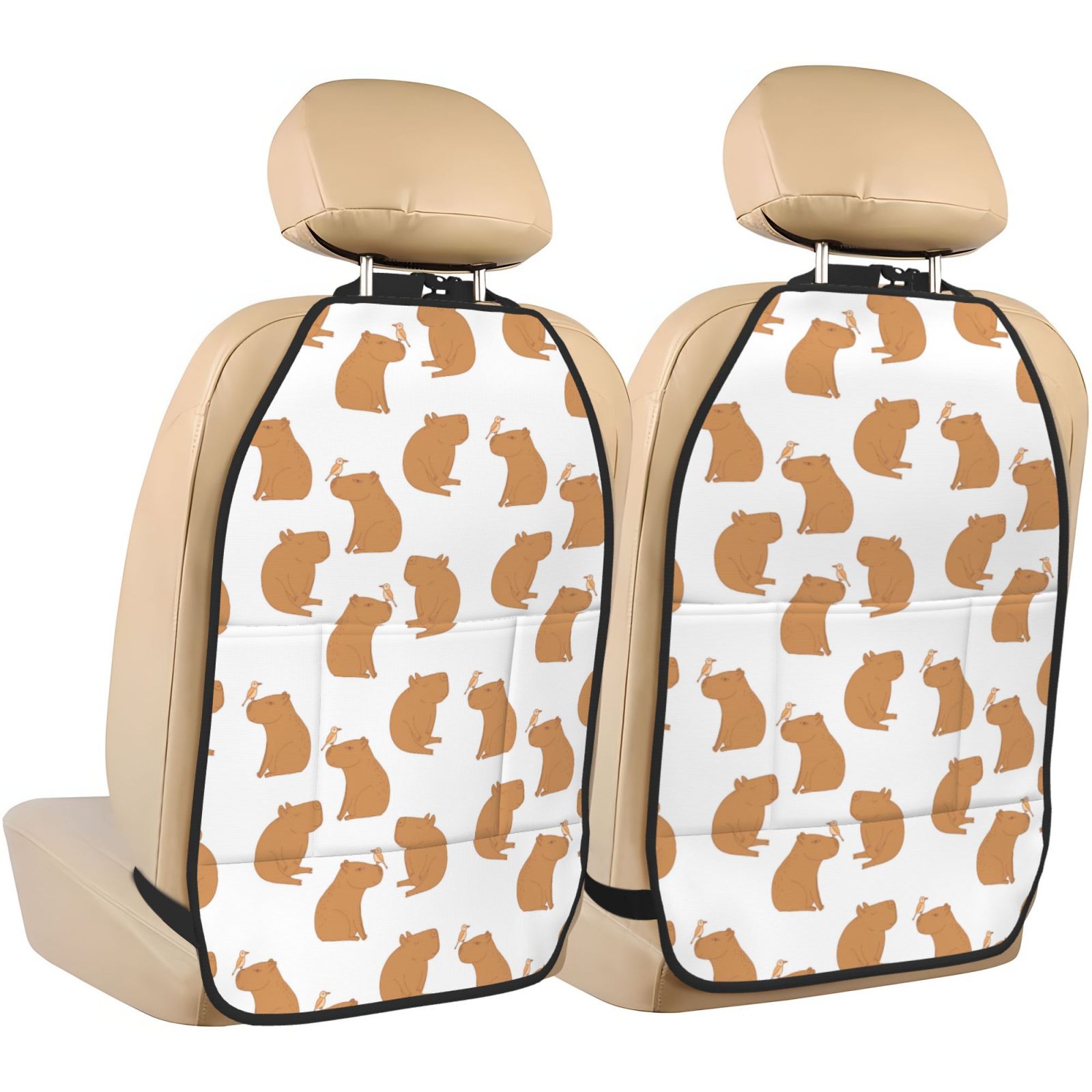 Tsumbay Backseat Car Organizer, 2 Pack Kick Mats Back Seat Protector With Touch Screen Tablet Holder, Car Seat Organizer With 16 Storage Pockets For Kids, Perfect For Family Travel Road Trip In