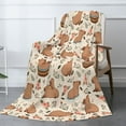thumbnail image 1 of Cute Capybara Pattern Soft Fleece Blanket - Cozy and Cute Animal Design for Bed, Couch, or Gift 80"x60", 1 of 6