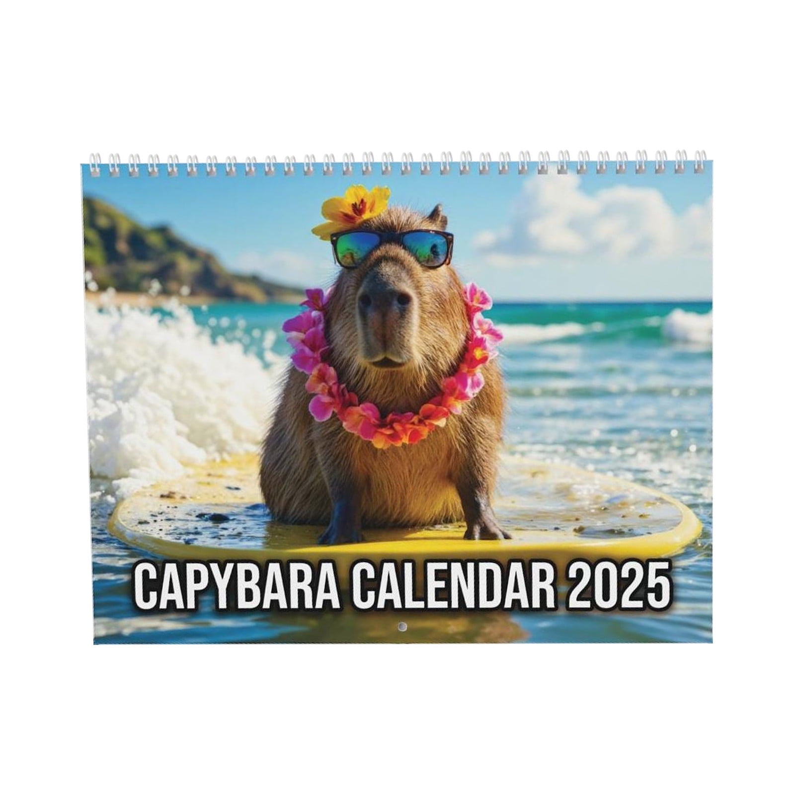 Capybaras Calendar 2025, Cheeky Capybaras Wall Calendar, Monthly Calendar, 16 Month Hanging