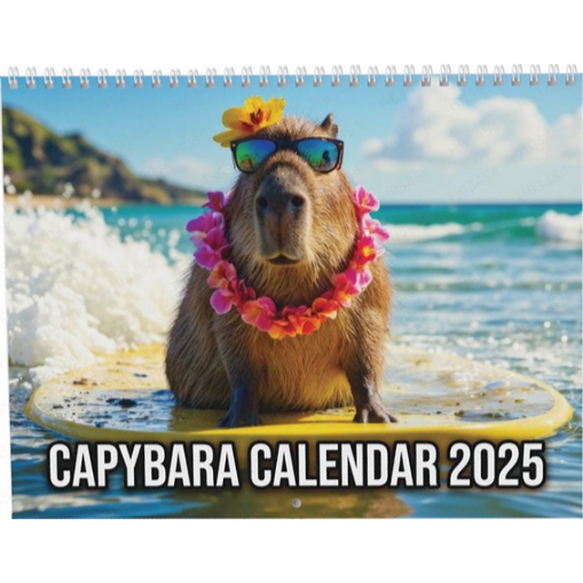 Capybaras Calendar 2025, Cheeky Capybaras Wall Calendar, Monthly