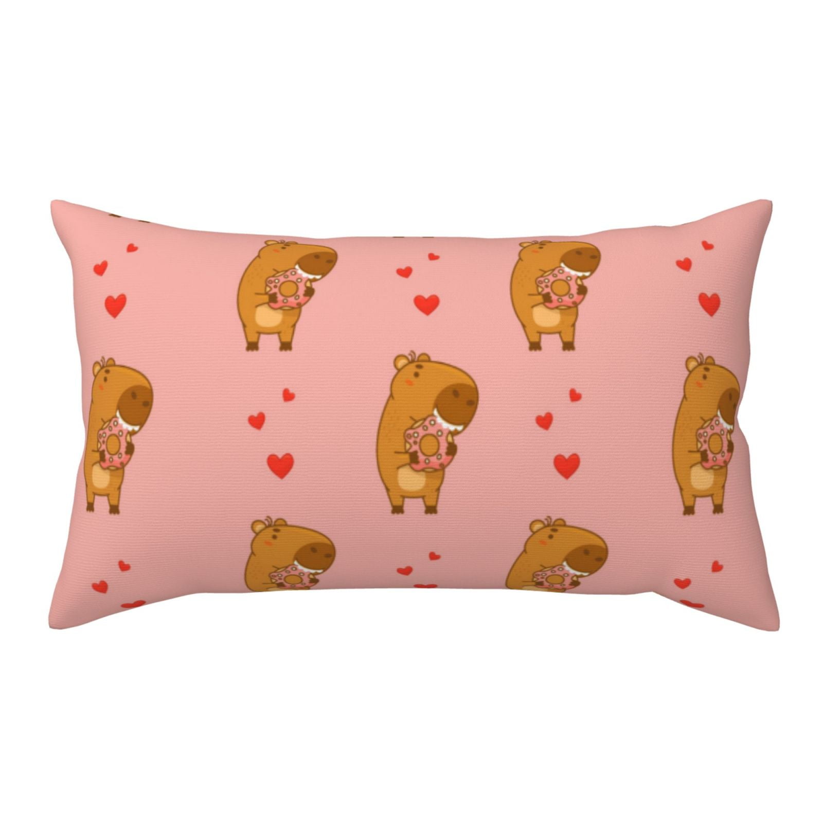 Capybaras Donut Pillow Cases Queen Envelope Closure Pillow Covers