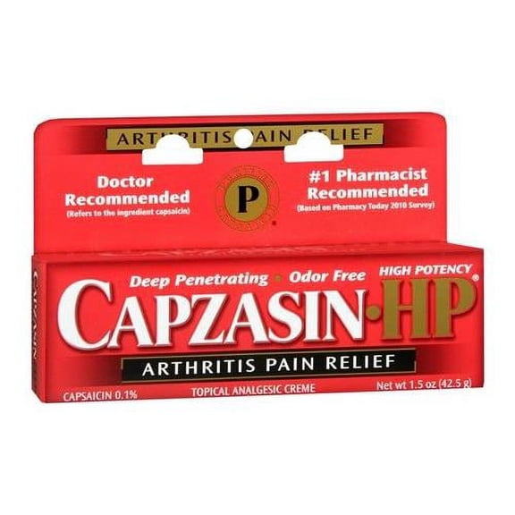 Capzasin Arthritis Pain Relief High Potency Topical Analgesic Creme, 1.5 oz (6 Pack) (Bundle)