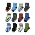 thumbnail image 1 of Caqnni 12 Pairs Baby Boys Girls Toddlers Grips Socks Kids Non Skid Anti Slip Cotton Crew Socks All Seasons SOFT & COZY Indoor&Outdoor Wear for 0-7 Years,1-3 Years, 1 of 3