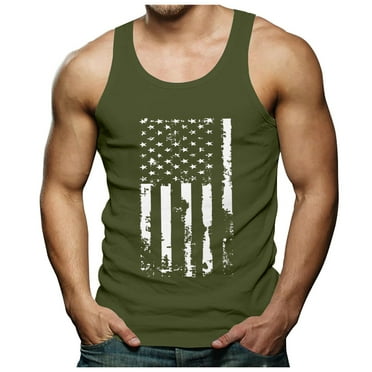 Caqnni 4th of July American Flag Men's T-Shirt 4th of July America T-Shirt Round Neck Tees Short Sleeve Mens Shirts (AG,3XL)