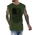 thumbnail image 1 of Caqnni 4th of July Tank Tops for Men Big Tall Summer Short Sleeved USA Print Athletic Undershirts Casual Muscle Tees Patriotic Shirts(AG,S), 1 of 1