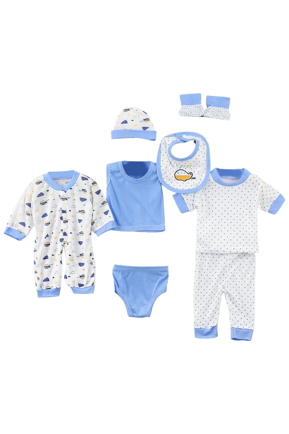 5PCS Preemie Baby Boy Girl Clothes UnisexNewborn Baby Outfits Tops+Hat+Pants Gifts Comfort Soft Cotton Clothes Gifts Comfort Soft Gifts Layette Set Layette Gift Set