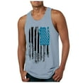 thumbnail image 1 of Caqnni American 1776 Tank Top Shirtst Men American Flag Patriotic Short Sleeve Independence Day Tank Top Shirtst(Light Blue,M), 1 of 6
