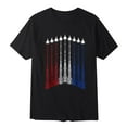 thumbnail image 1 of Caqnni American Flag T-Shirt for Men 4th of July Graphic 1776 Gym Workout Patriotic T-Shirt(Black,L), 1 of 4