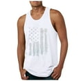 thumbnail image 1 of Caqnni American Flag Tank Tops for Men 4th of July Shirts Summer Sleeveless Muscle Tee Casual Gym Workout Patriotic Top(White,L), 1 of 5