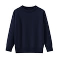 thumbnail image 1 of Caqnni Autumn And Winter Solid Color High Neck Boys And Girls Knit Padded Top Girls Sweater Girls Padded Sweater Cardigan Sweater，5-7 Years，Blue, 1 of 3